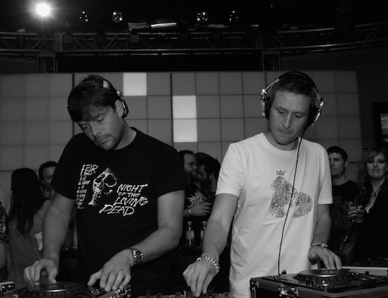 Despite playing the same tracks at the same time at different speeds, these DJs know about Brouwer's FPT. An initially puzzled crowd are going to go wild when they hit that fixed point!